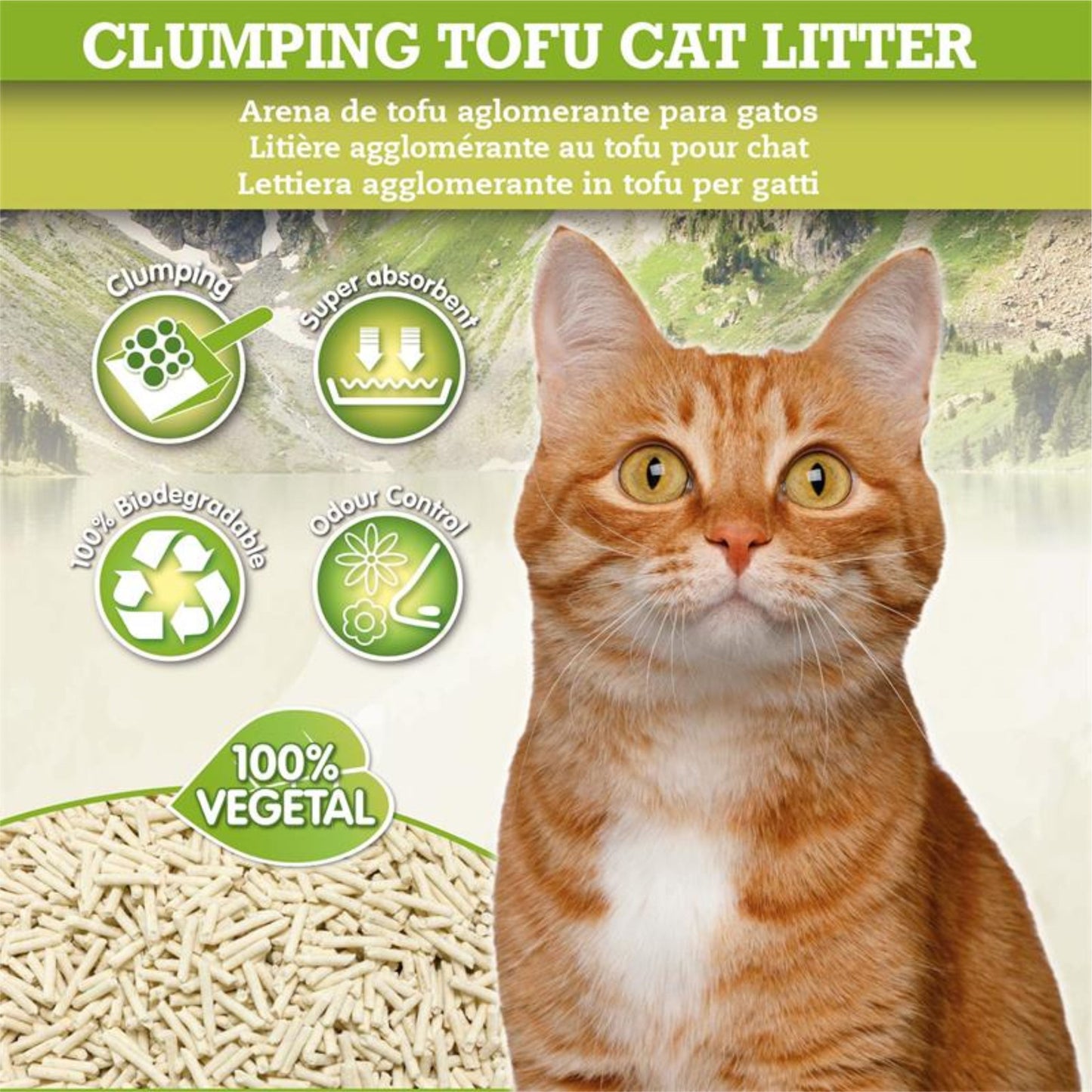 TOFU CAT LITTER 6 LT - Arena para gatos de tofu.