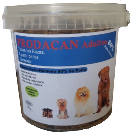 PRODACAN ADULTOS 1 KG. Alimento Natural Semi-Humedo
