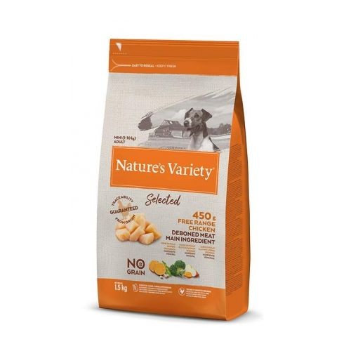 NATURES VARIETY NO GRAIN MINI ADULT POLLO 1.5KG