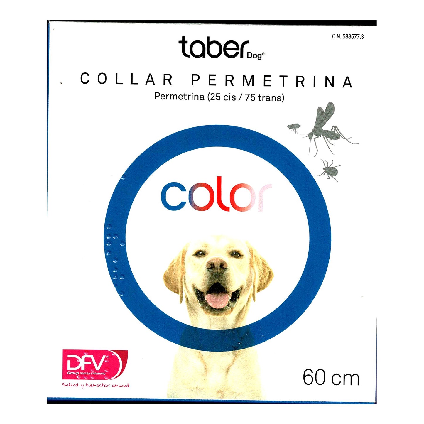 TABERDOG COLLAR PERMETRINA 60cm.ROJO