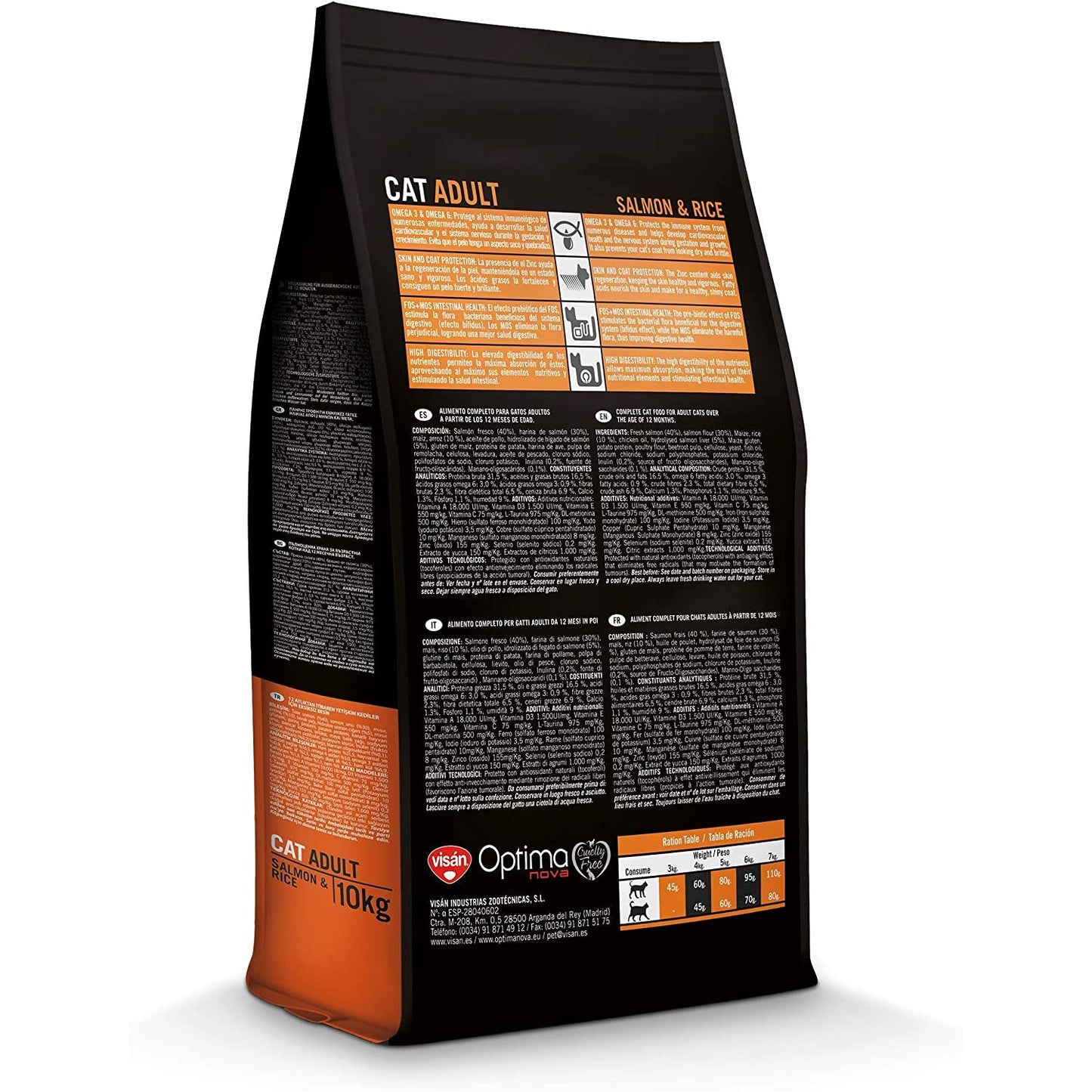 OPTIMA NOVA CAT ADULT SALMON RICE 2 KG.**