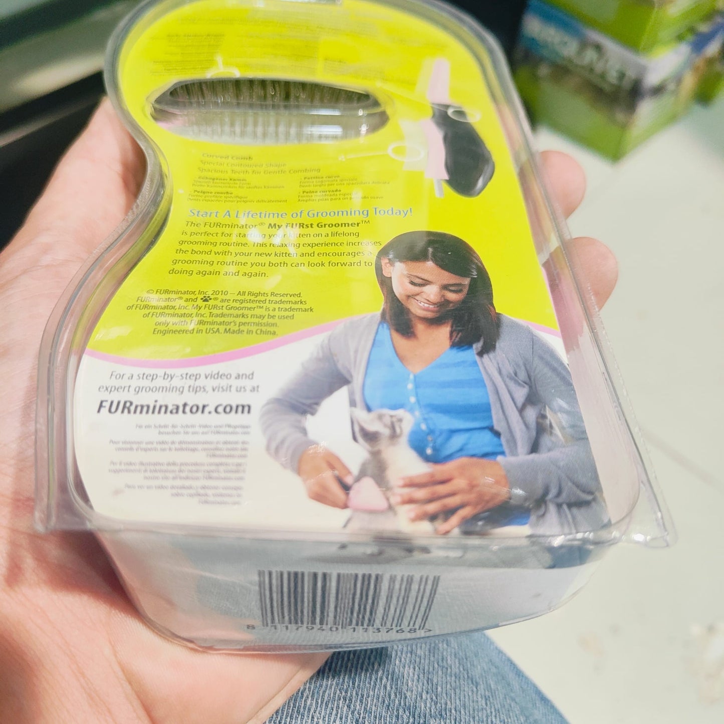 FUR.CEPILLO + PEINE GATITOS ***