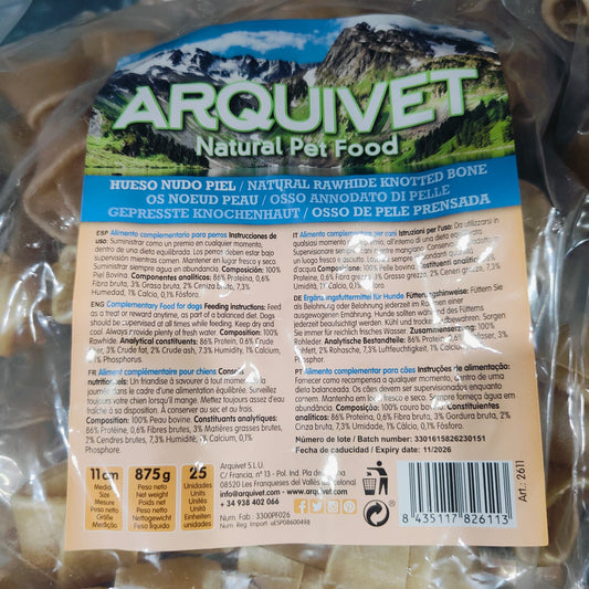 HUESO NUDO PIEL 11 cm. Bolsa 25 uds.