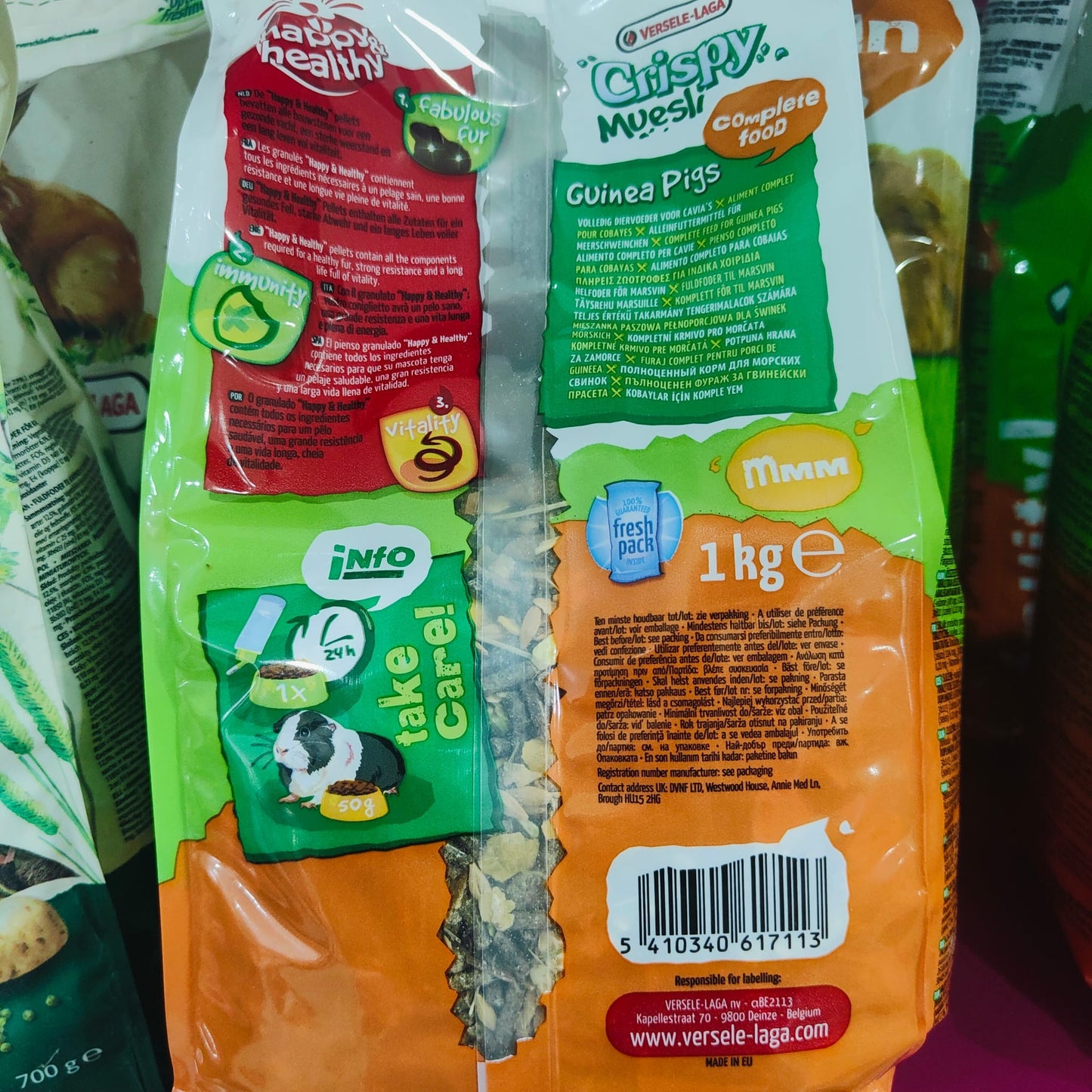 COBAYA CRISPY MUESLI 10 KG. VERSELE-LAGA