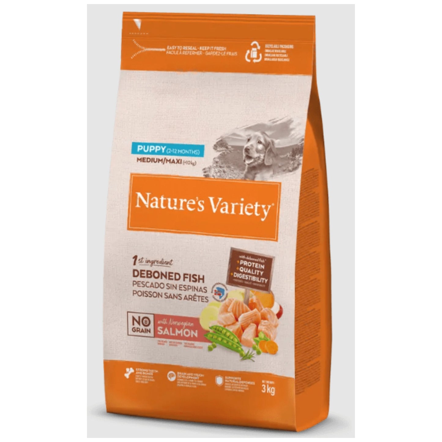 NATURES VARIETY N.G. PUPPY MEDIUM SALMON 3Kg
