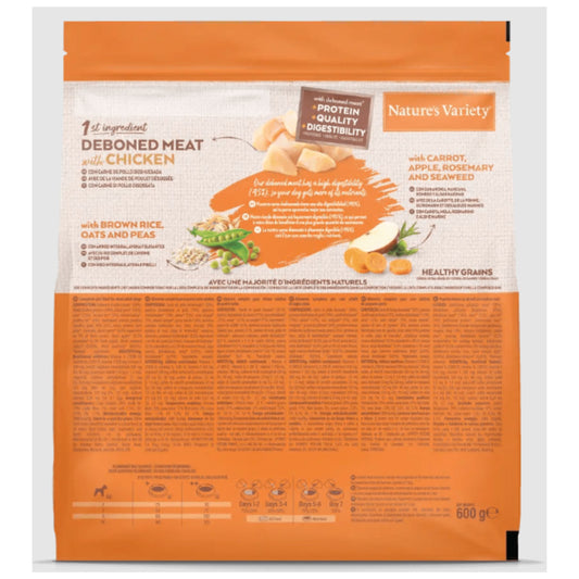 NATURES VARIETY HEALTHY GRAIN ADULT MINI POLLO 600gr
