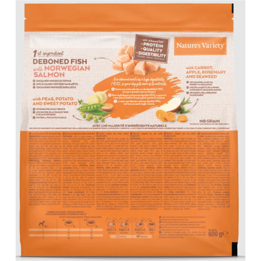 NATURES VARIETY NO GRAIN ADULT MINI SALMON 600gr