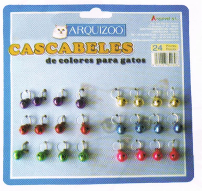 CASCABEL GATO COLORES 24 UDS.Arquizoo