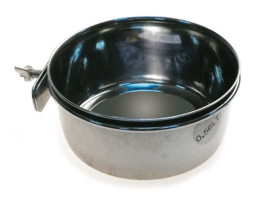 COMEDERO LORO INOX.12cm CON TORNILLO