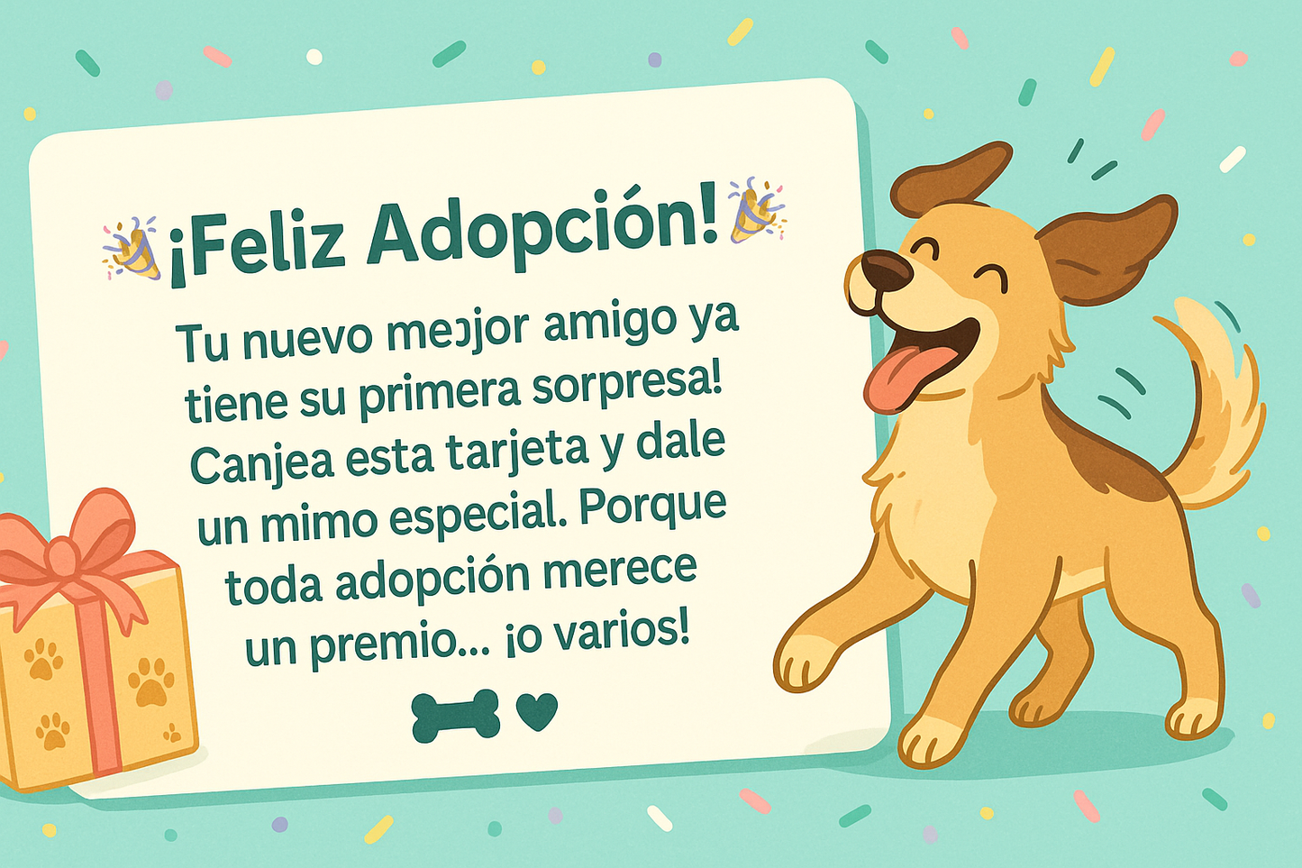 TARJETA REGALO - ¡Regala mimos, juguetes y croquetas!